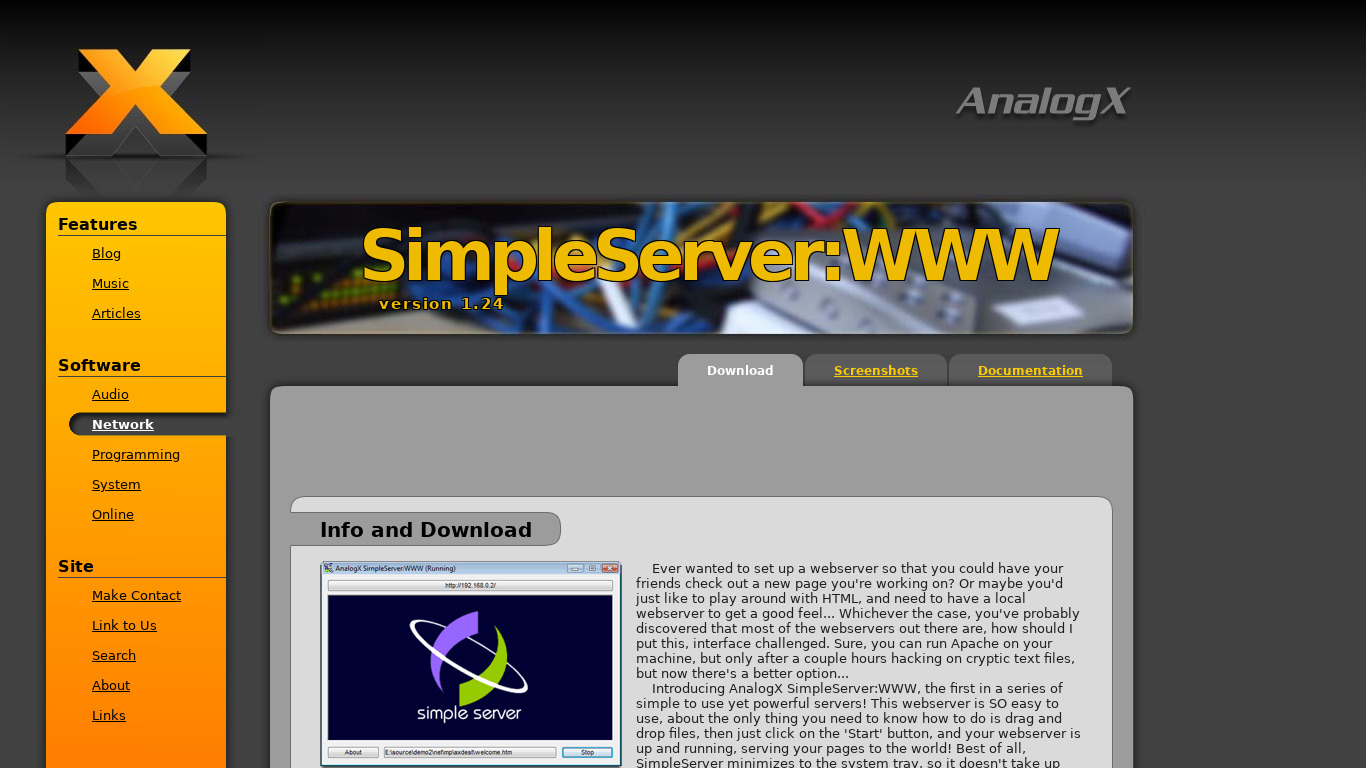 SimpleServer:WWW Landing page