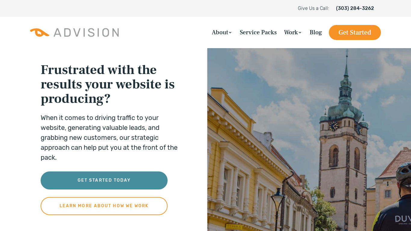AdVision Marketing Landing page