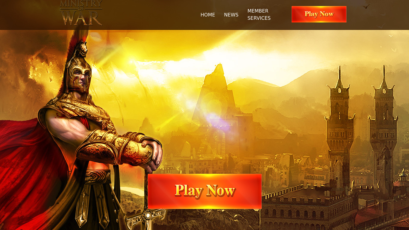 Ministry of War Landing page