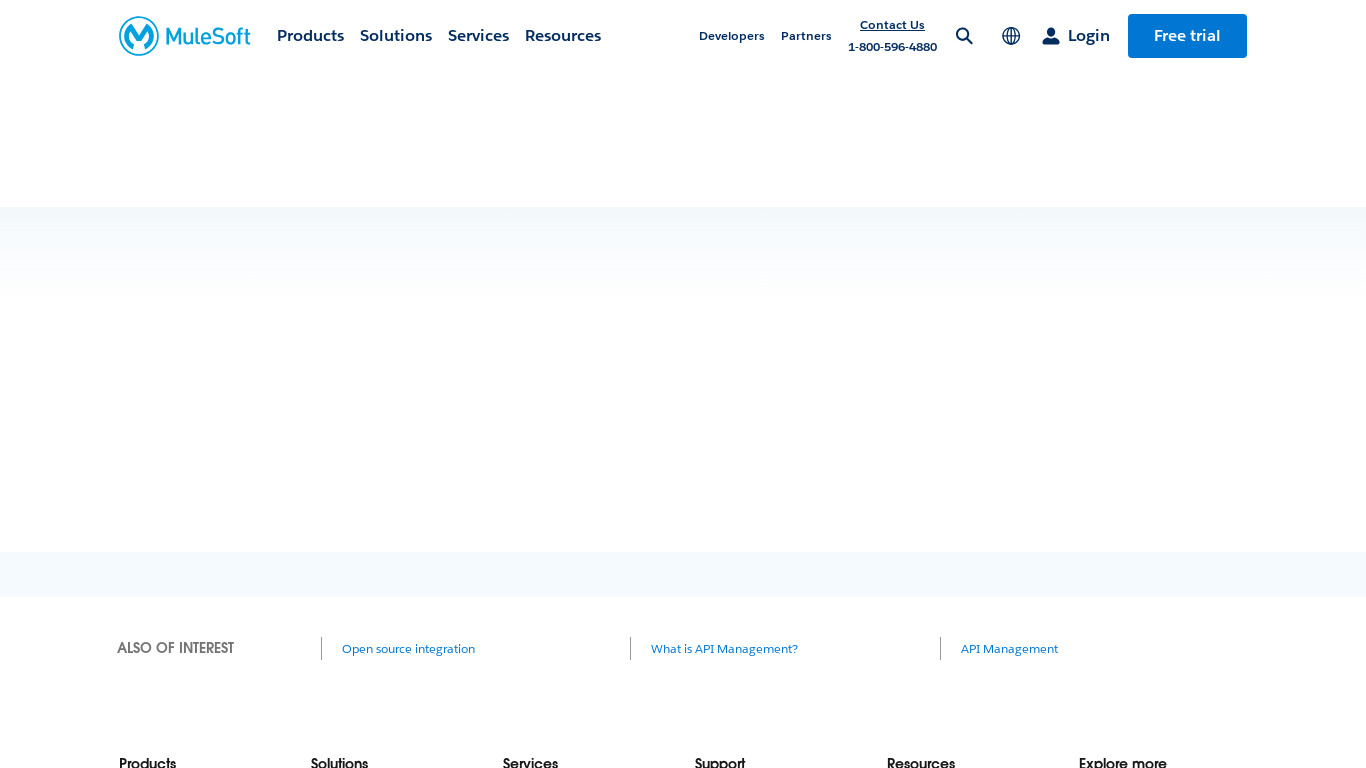Anypoint API Manager Landing page