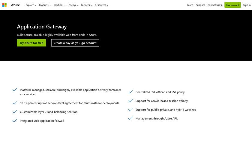 Azure Application Gateway Landing Page