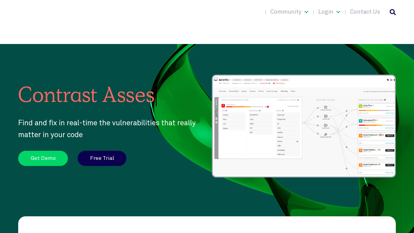 Contrast Assess Landing page