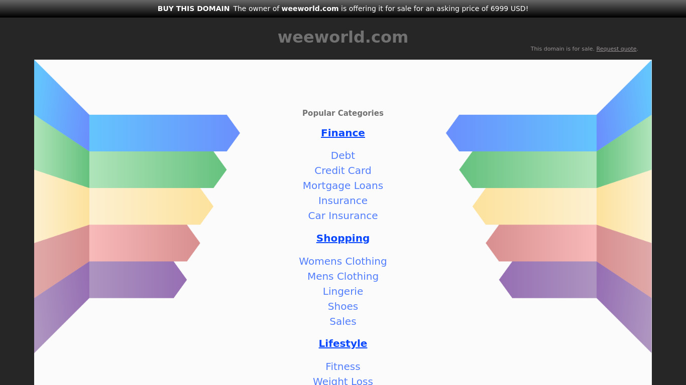 WeeWorld Landing page