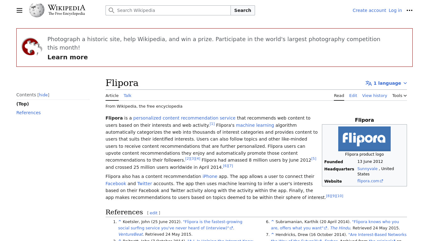 Flipora Landing page