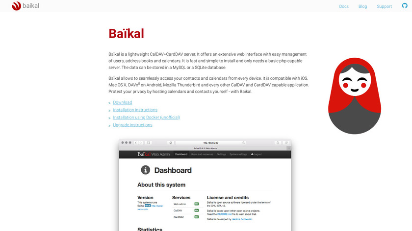 Baïkal Landing Page