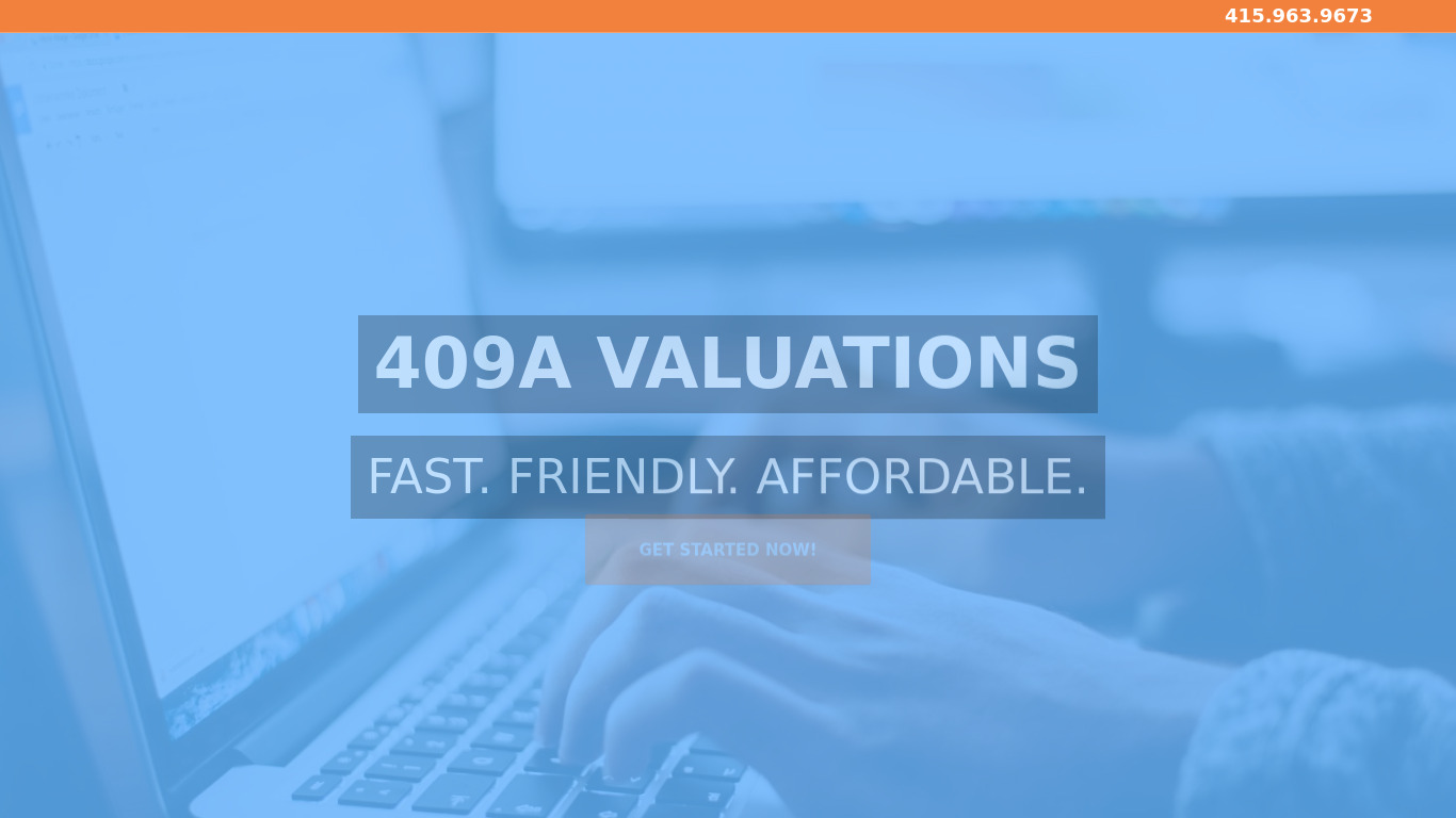 Simple 409a Landing page
