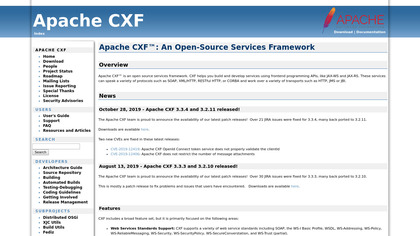 Apache CXF screenshot