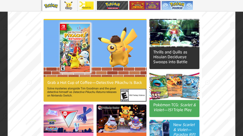 Pokémon Landing Page