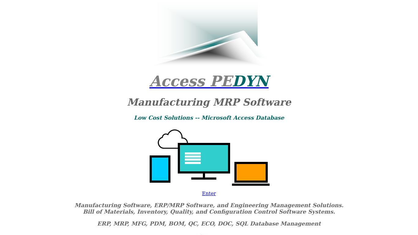 Access Pedyn Landing page