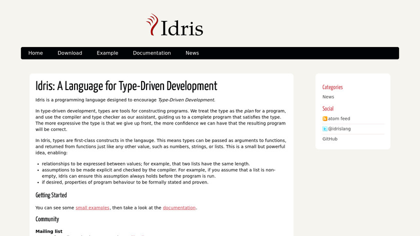 Idris Landing Page