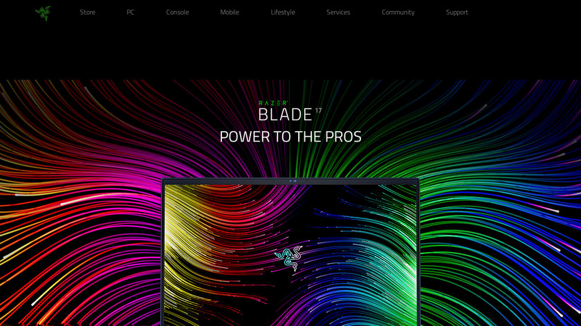 Razer Blade Pro Landing Page