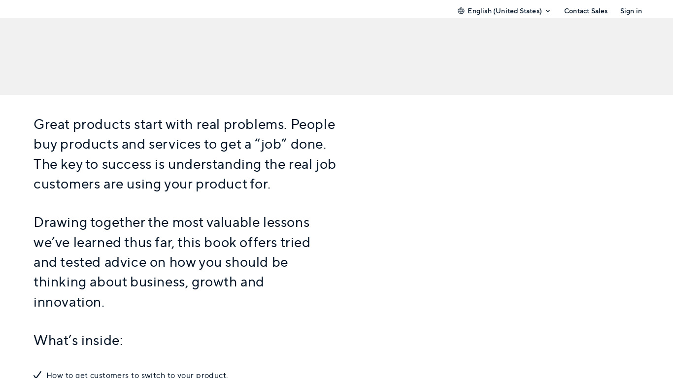 Intercom on Jobs-to-be-Done Landing page