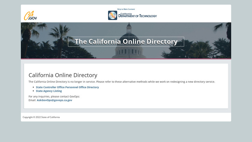 CA Directory Landing Page