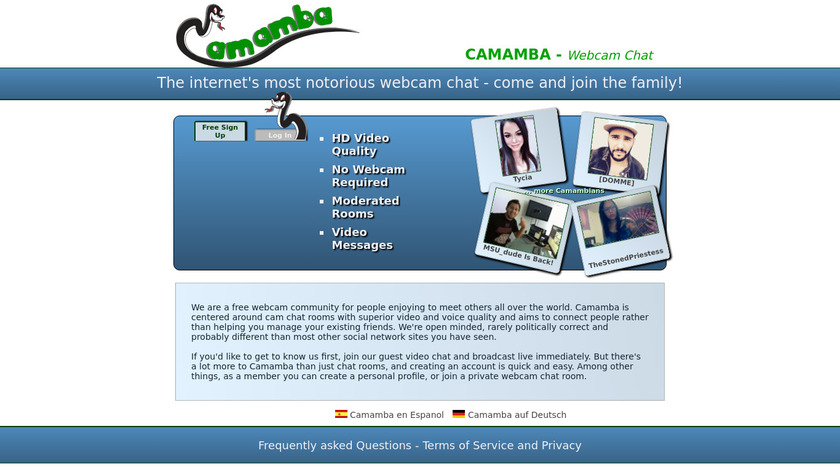 Camamba Landing Page