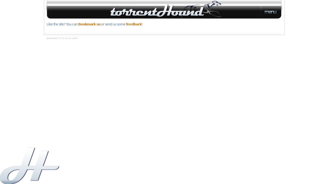 TorrentHounds Landing page