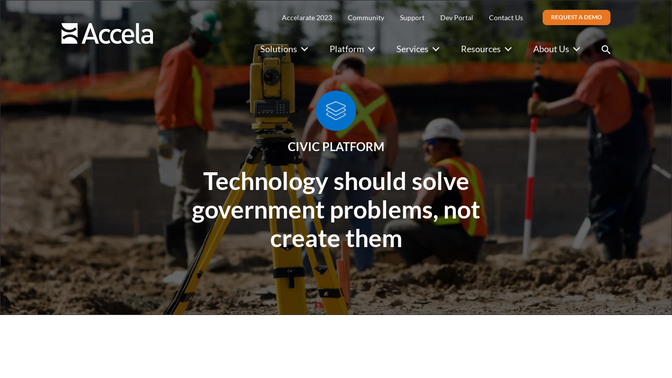 Accela Civic Platform Landing page