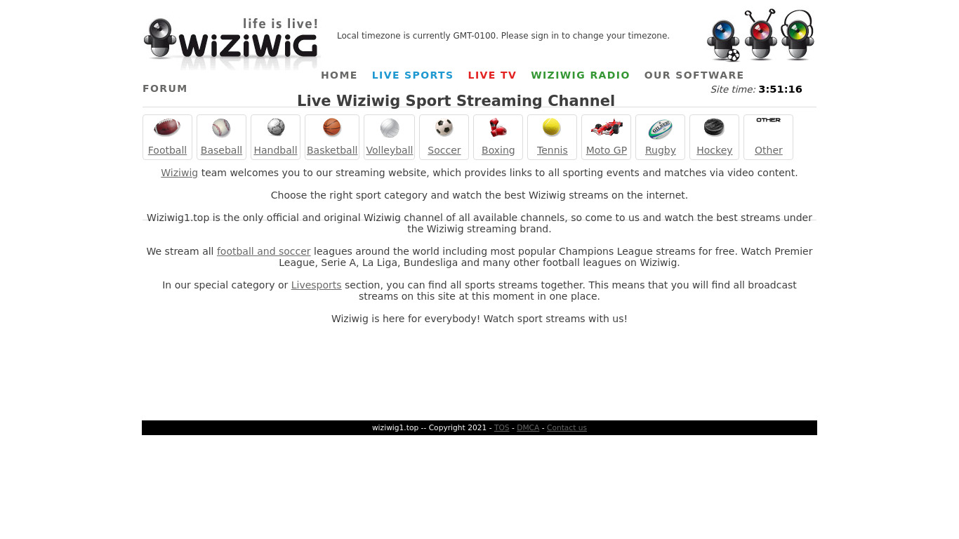 WiziWig Landing page