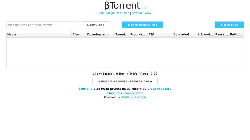 ßTorrent Landing Page