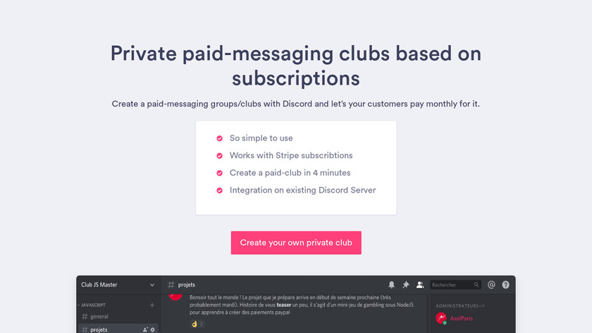CLUBSINT Landing Page