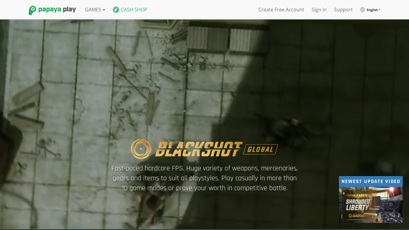 Blackshot Landing page