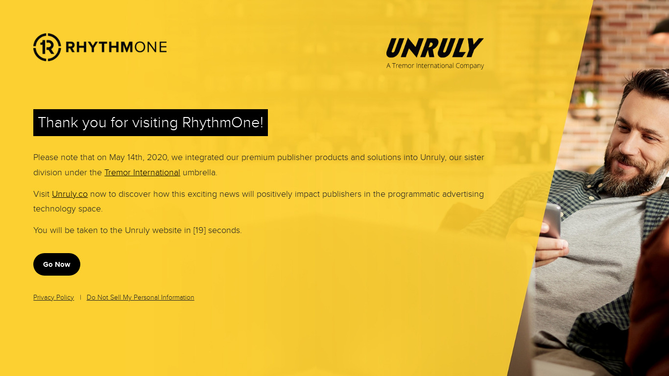 RhythmOne Landing page