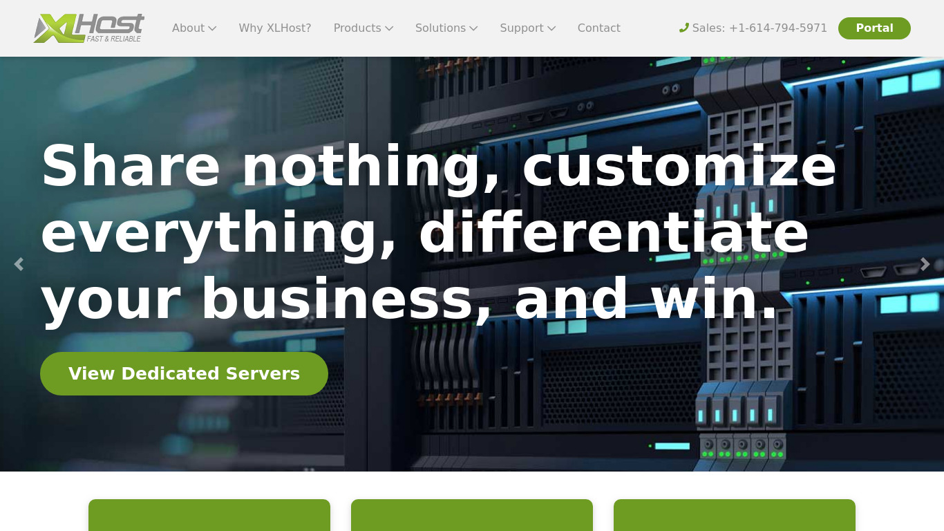 XLHost Landing page