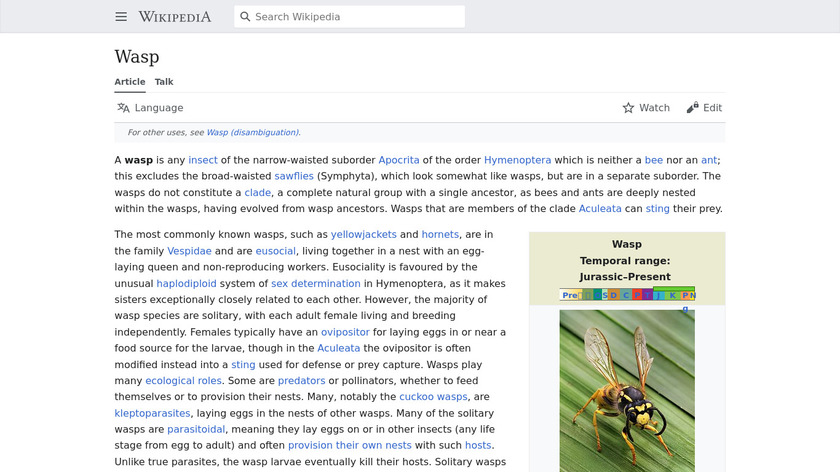Wasp Landing Page