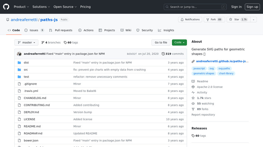 Paths.js Landing Page