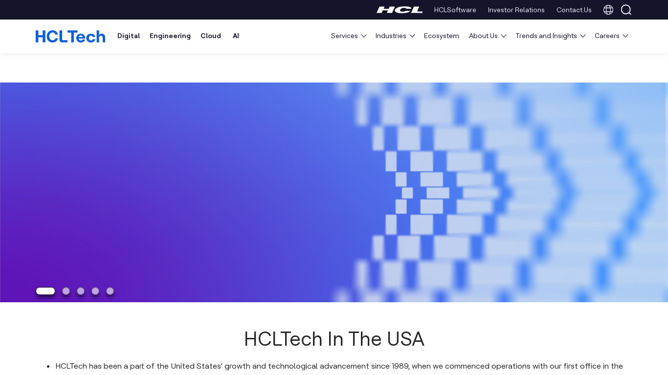 HCL America Solutions Inc Landing page
