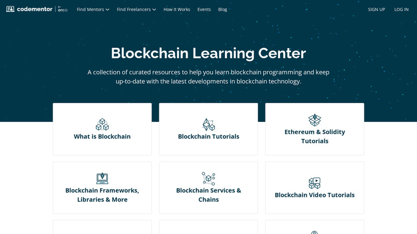 codementor.io Blockchain Learning Center Landing Page