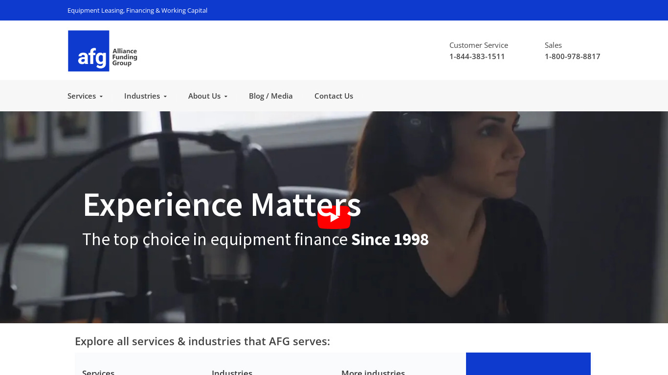 Alliance Funding Group Landing page