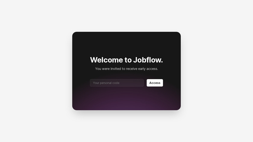 Jobflow.io Landing Page