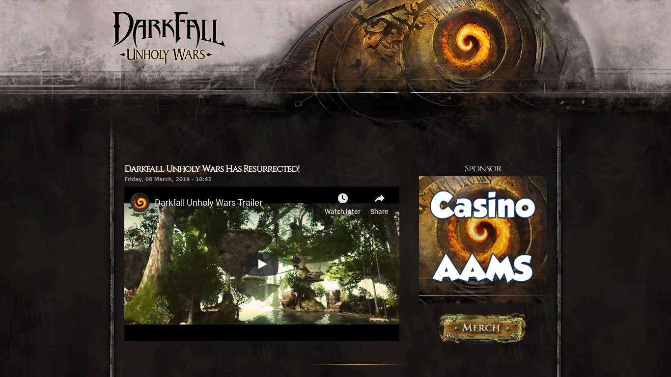 Darkfall Online Landing page