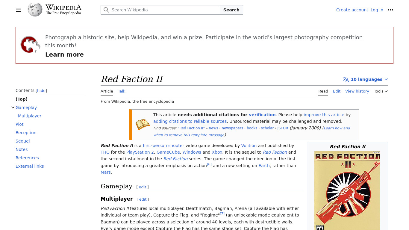 Red Faction 2 Landing page