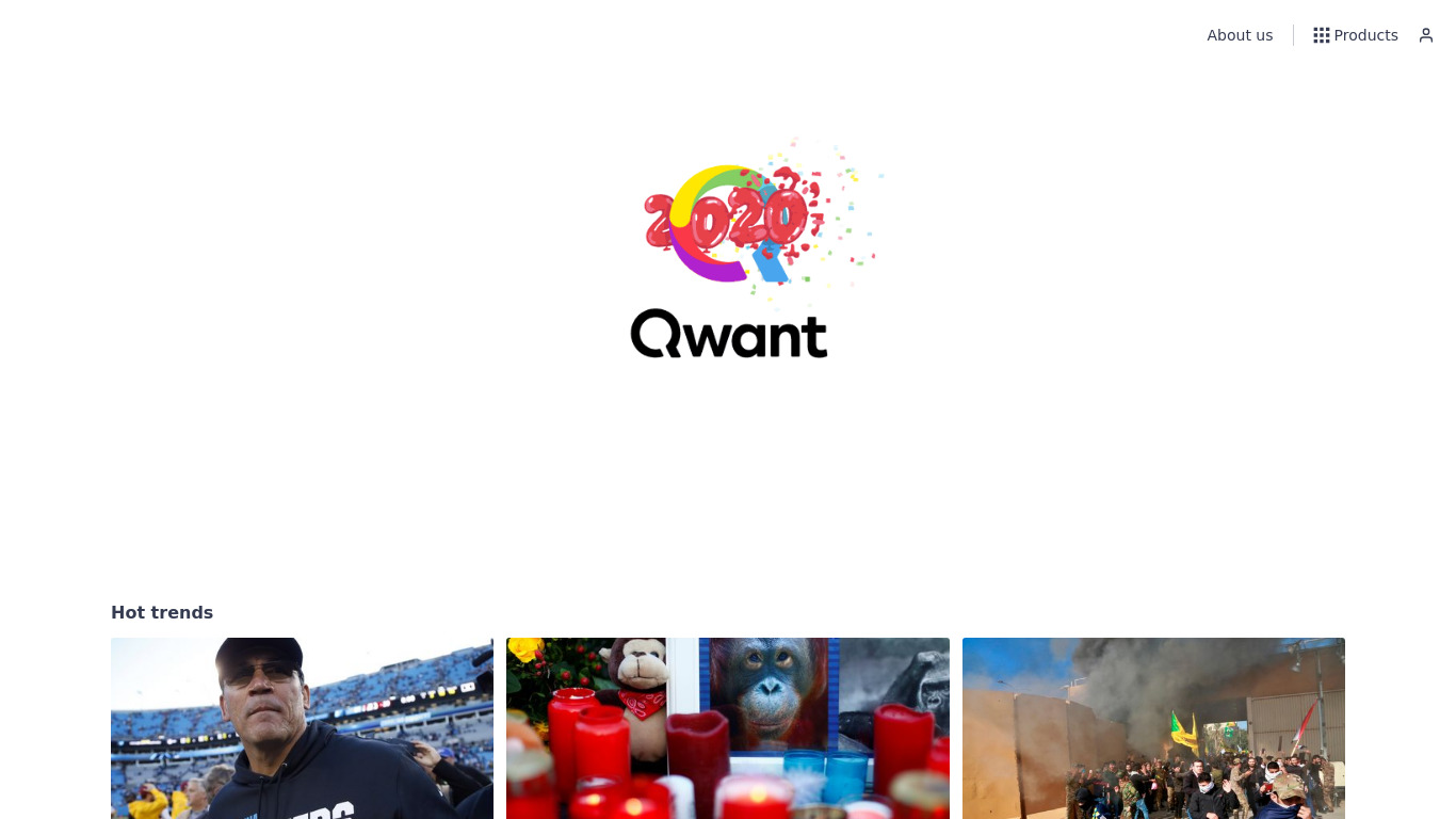 Qwant Images Landing page