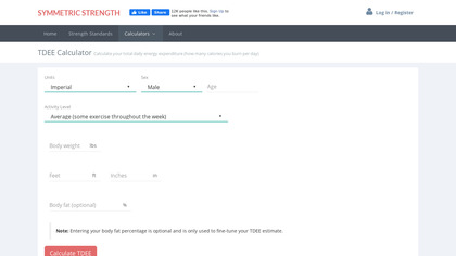 Symmetric Strength TDEE Calculator image