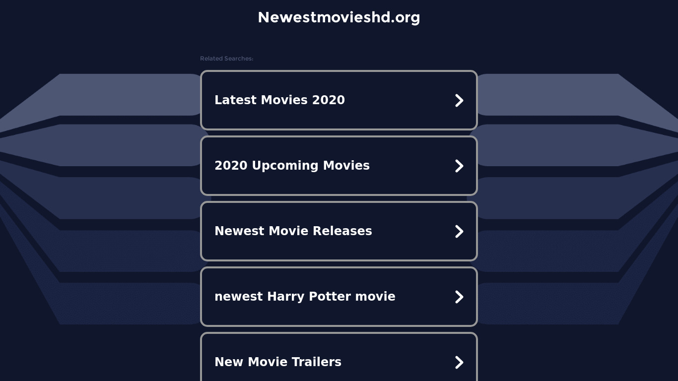 Newest Movies HD Landing page