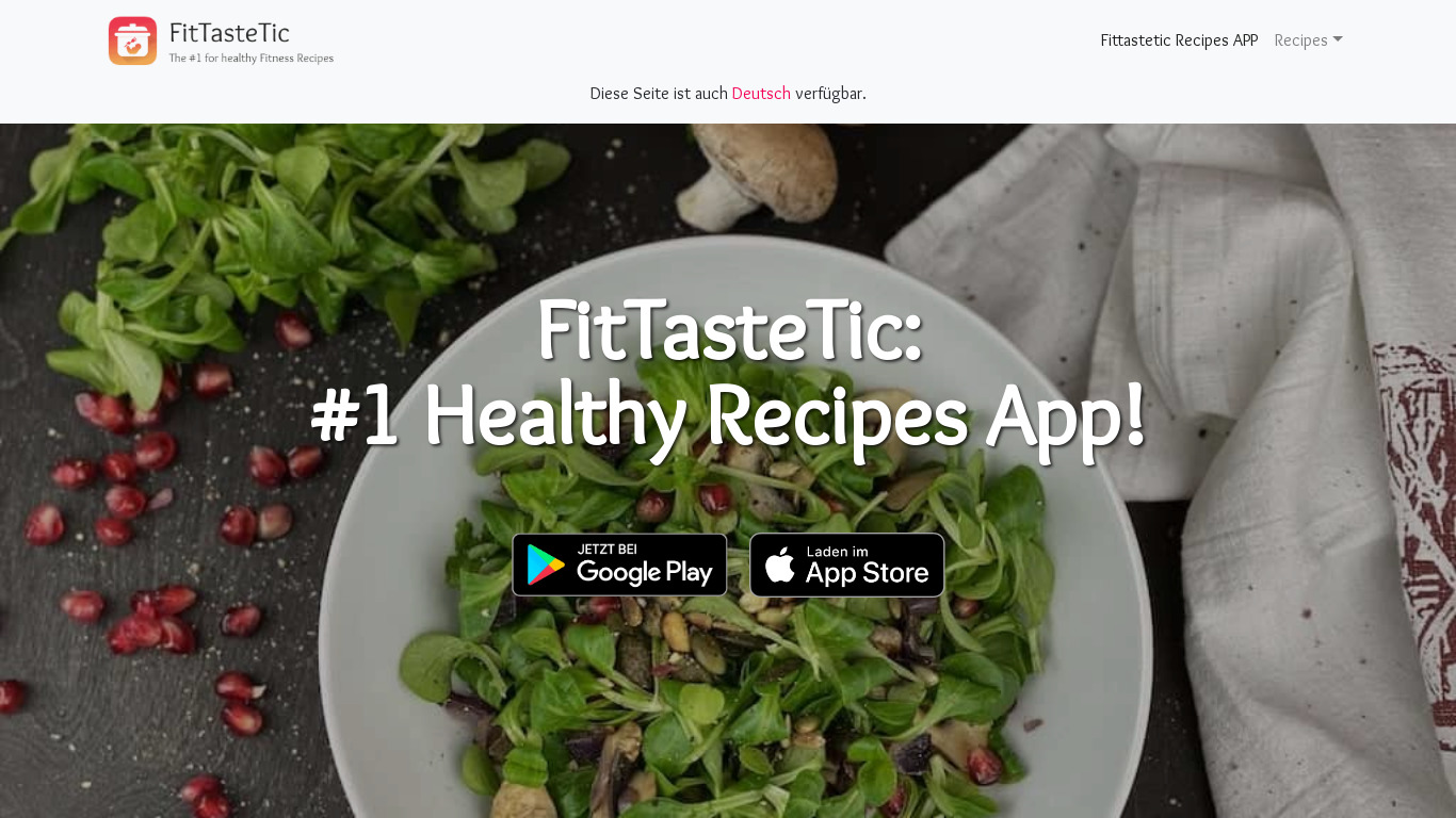 Fittastetic Landing page