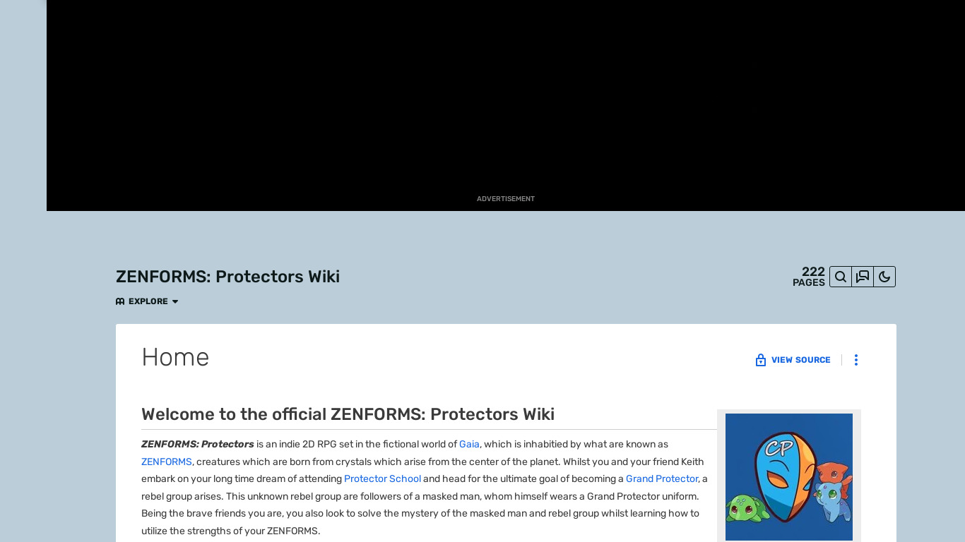 Zenforms: Protectors Landing page