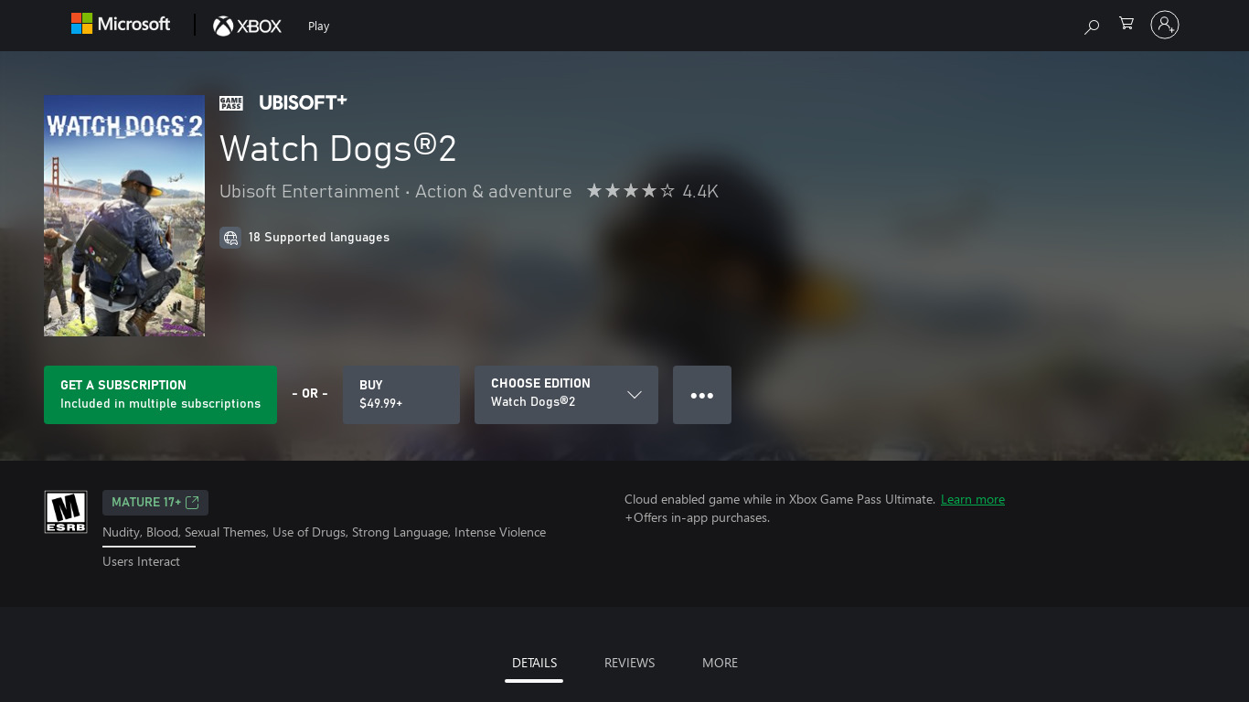 Watch Dogs 2 Landing page