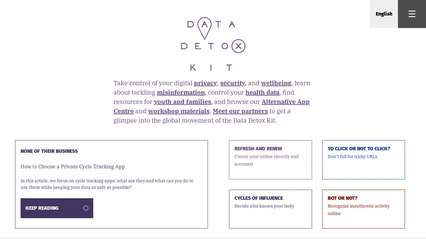 Data Detox Kit Landing Page