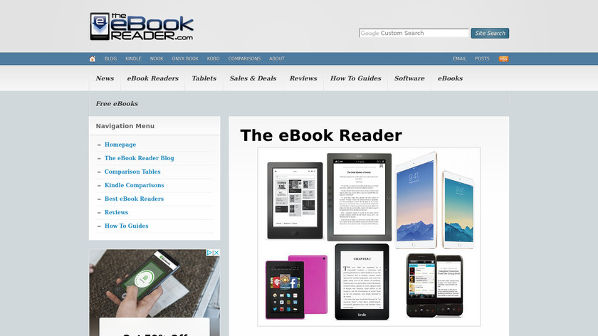 Ebook Reader Landing Page
