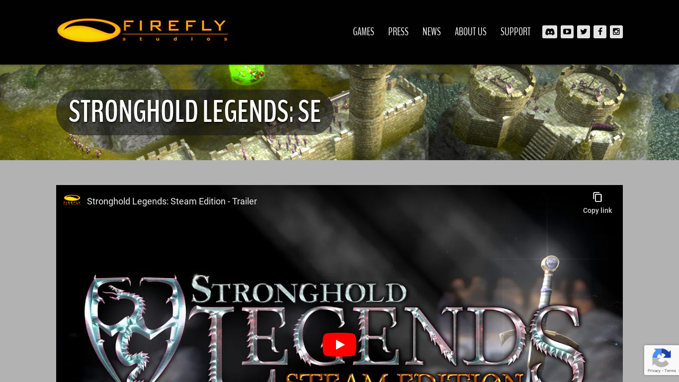Stronghold Legends Landing page