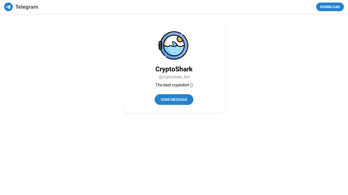 CryptoShark Landing page