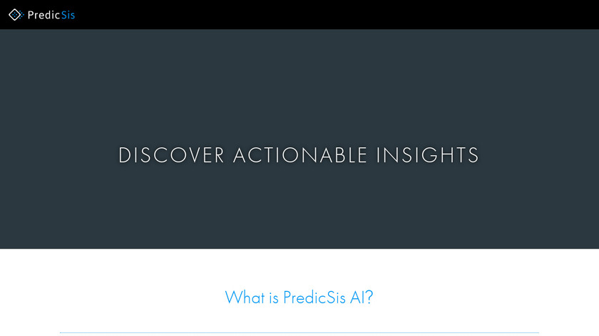 Predicsis Landing Page