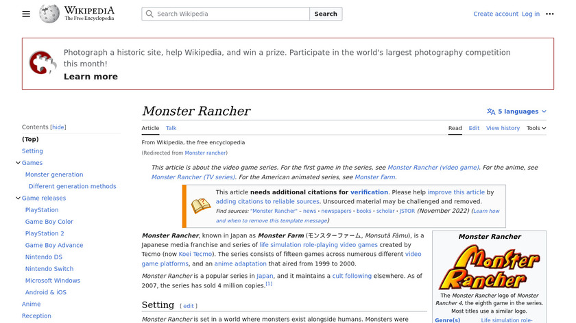 Monster Rancher Landing Page