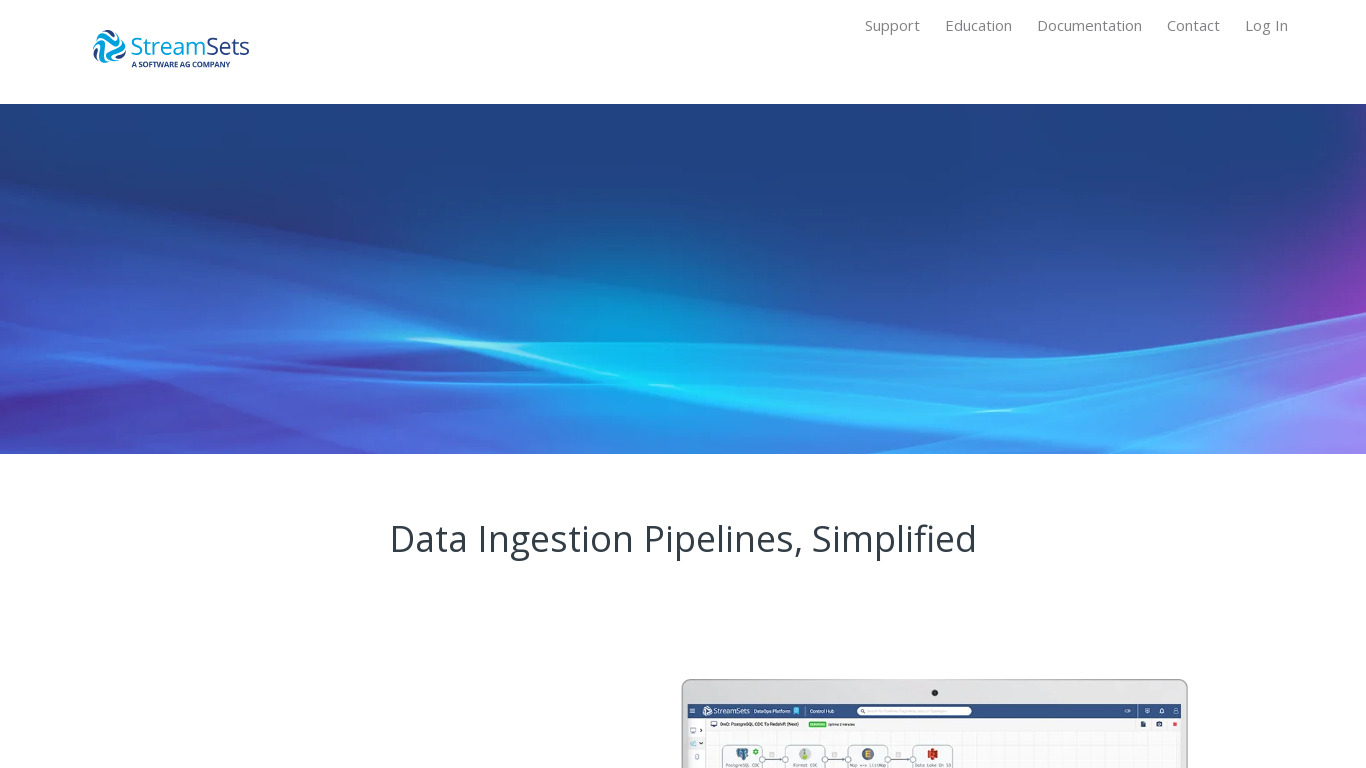 StreamSets Data Collector Landing page