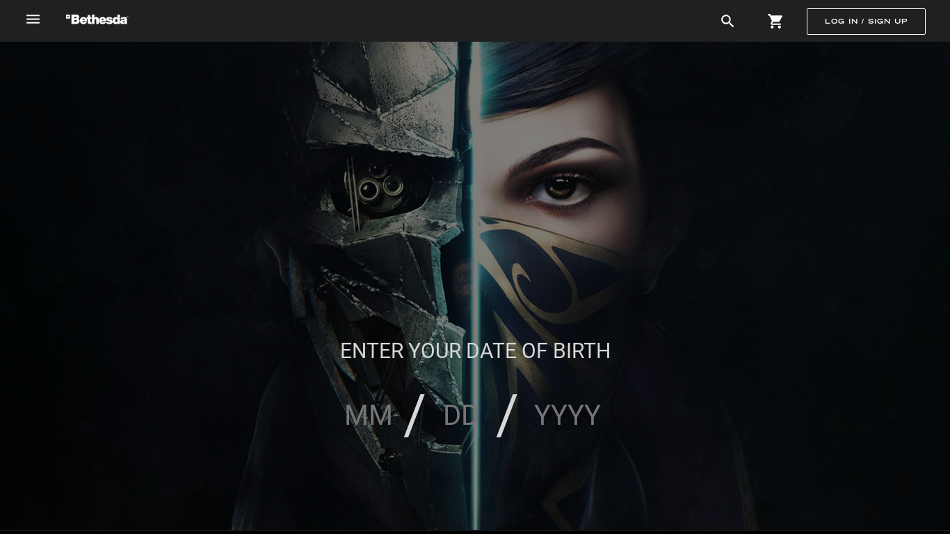 Dishonored 2 Landing page