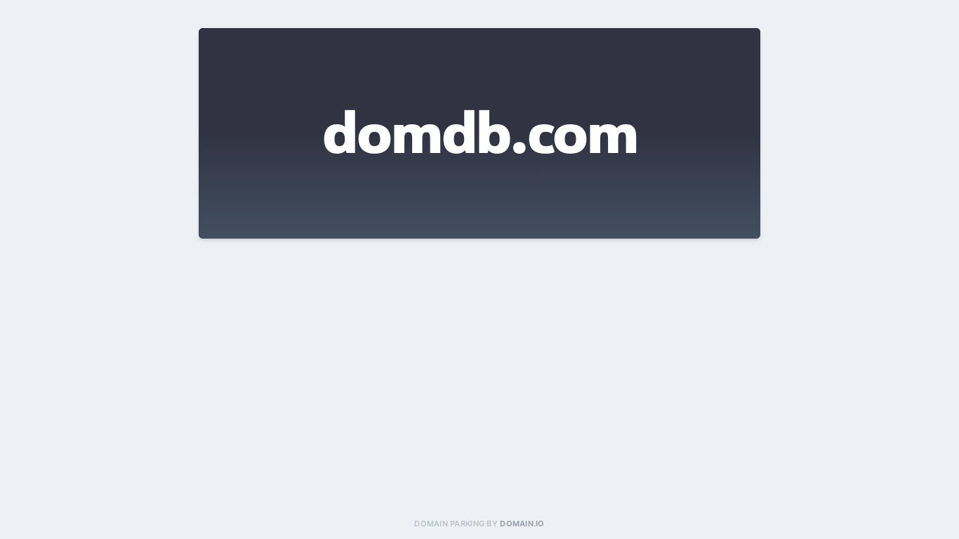 domdb Landing page