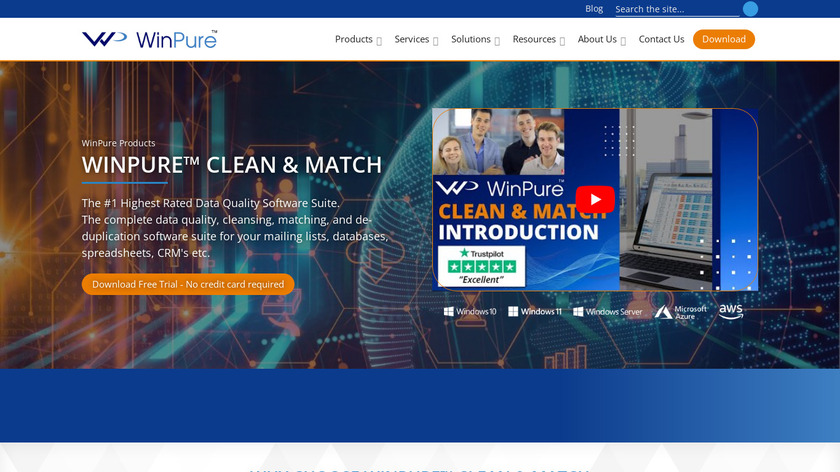 WinPure Clean & Match Landing Page
